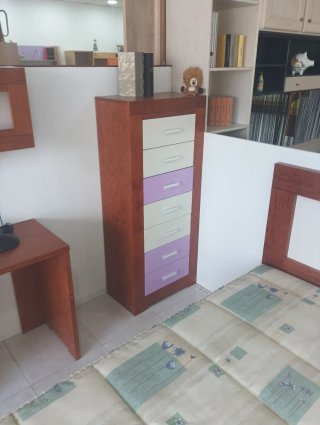 Dormitorio completo madera y laca