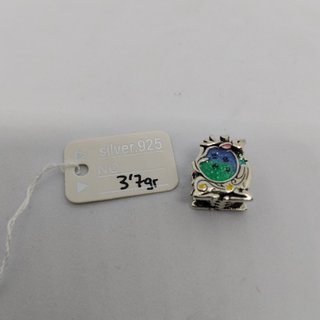 3,7g. PLATA925 CHARM CIERVO LUNA BRILLANTE