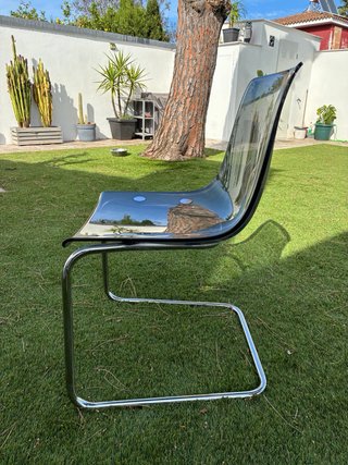 Silla Tobias Ikea Transparente Cromada
