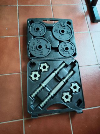 Banco de pesas Domyos 500 + kit 20kg