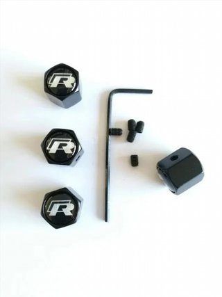 TAPONES ANTIRROBO WOLKSWAGEN R-LINE NEGROS