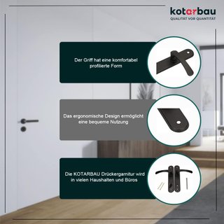 KOTARBAU manillas aluminio baño pestillo negro