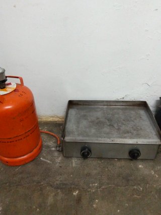 Plancha de gas butano