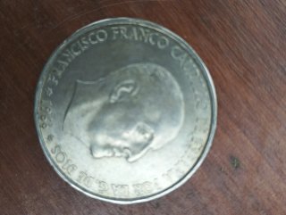 6 Monedas 100 Pesetas Franco Plata