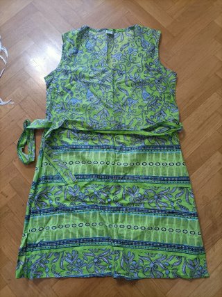 Vestido verde verano sin mangas