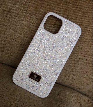 Funda iPhone 15 Diamonds Blanca. Nueva