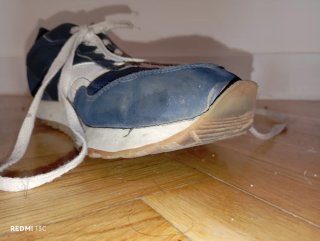 Zapatillas deportivas azul y blanco