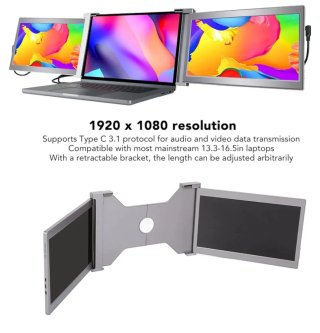 Monitor Portátil 3 Pantallas para Laptop