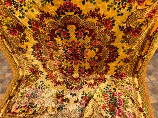 colcha alfombra de terciopelo, religiosa,