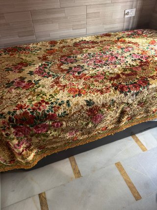 colcha alfombra de terciopelo, religiosa,