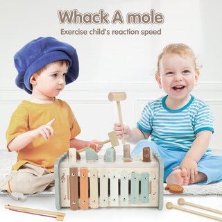 DINORUN juguete madera xilófono educativo