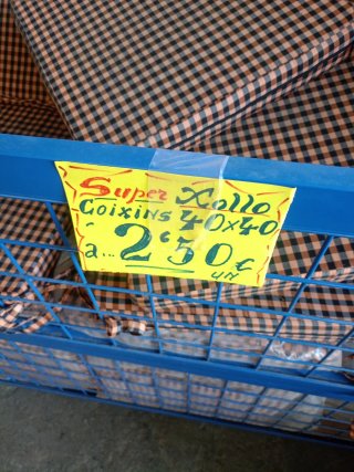 Almohada para silla a cuadros