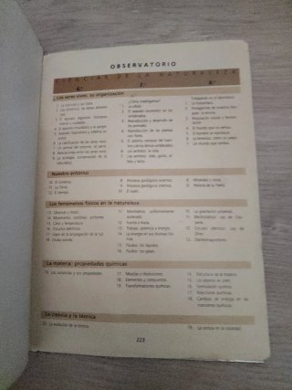 Observatorio ciencias de la naturaleza, 8 E.G.B.