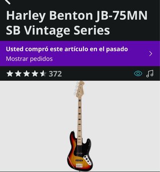 Bajo Harley Benton JB 75 Vintage+ pedal a eleccion
