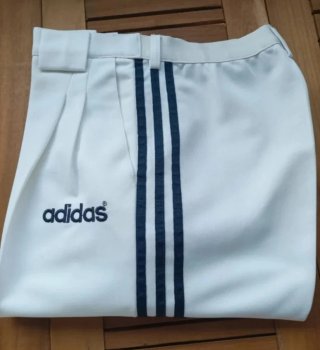 Pantalón Adidas Blanco Rayas Negras