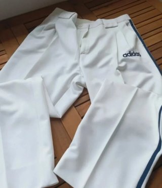 Pantalón Adidas Blanco Rayas Negras
