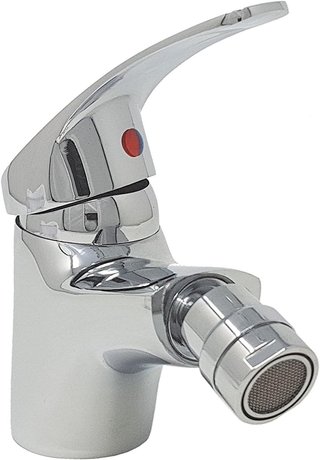 Grifo mezclador bidé baño gris plata