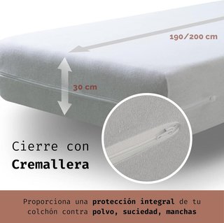 Funda colchón algodón ajustable absorbente