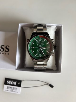 Reloj Hugo Boss Verde y Plateado
