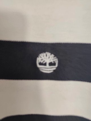 Polo Timberland Rayas Blanco y Gris