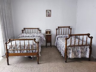 Mesita de noche antigua madera y mármol