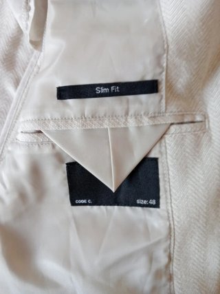 Chaqueta de lino beige hombre