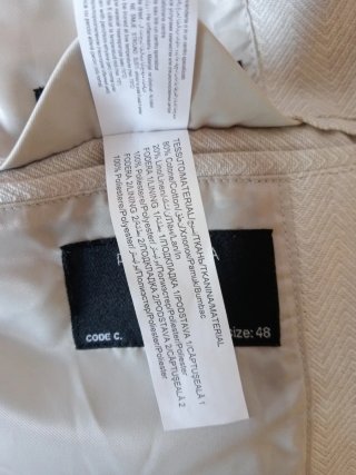 Chaqueta de lino beige hombre