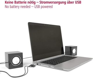 Hama altavoces usb estéreo portátil compacto