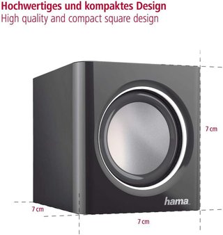 Hama altavoces usb estéreo portátil compacto