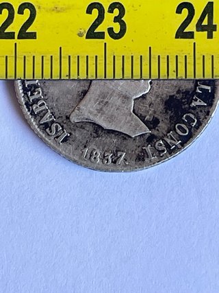 Moneda Plata Isabel II / 4 Reales 1837