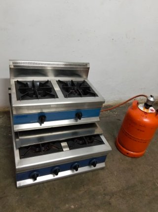 Cocina de gas butano 4 fuegos industrial