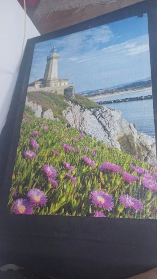 Puzzle Paisaje Faro y Flores asturias