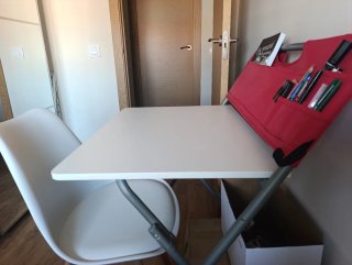 Escritorio de estudio plegable con organizador