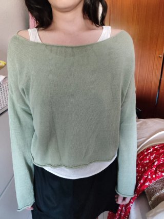 Jersey Stradivarius doble verde S
