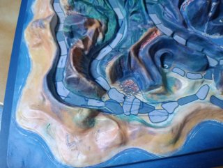 Tablero La Isla de Fuego y cartas