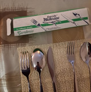 Set 6 posate acciaio 18/10 Made in Italy