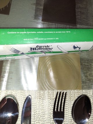 Set 6 posate acciaio 18/10 Made in Italy