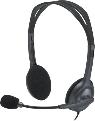 Logitech auriculares micrófono sonido estéreo
