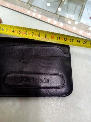 Porta carte Guy Laroche Paris in pelle nera