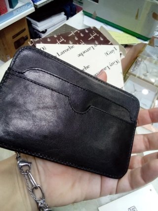 Porta carte Guy Laroche Paris in pelle nera