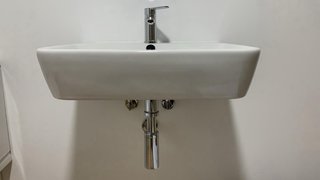 Lavabo de porcelana blanco
