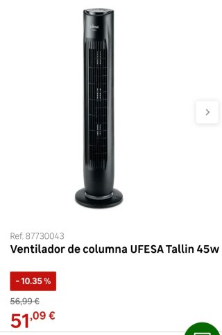 Ventilador Torre UFESA TWL1550