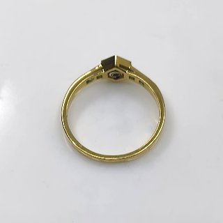 Anillo Tynel oro 18k diamante esmeraldas