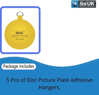 Percha adhesiva placa disco invisible