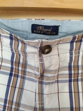 Pantalón corto Mayoral cuadros, T.5 años