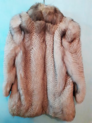 Pelliccia Volpe Bianca Vintage Tg 46