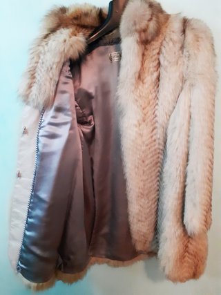 Pelliccia Volpe Bianca Vintage Tg 46