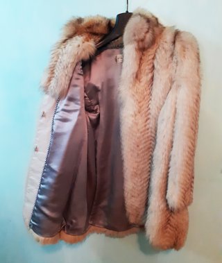 Pelliccia Volpe Bianca Vintage Tg 46
