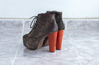 Botines Jeffrey Campbell Lita Negro/Dorado
