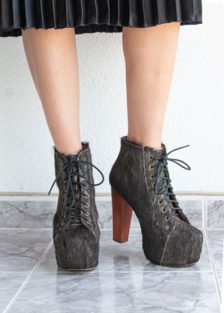 Botines Jeffrey Campbell Lita Negro/Dorado